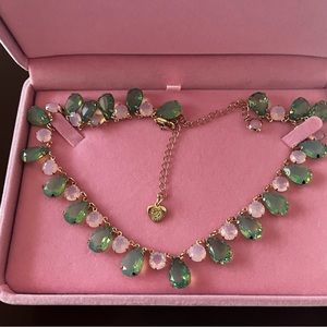 Poppy Angeloff emerald and cream crystal necklace